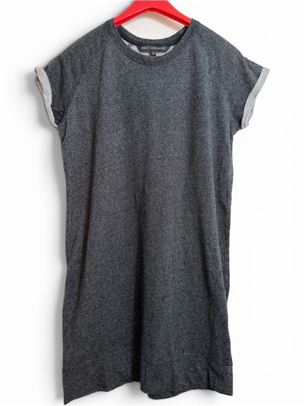 PACT Organic Charcoal Heather Tee Dress
